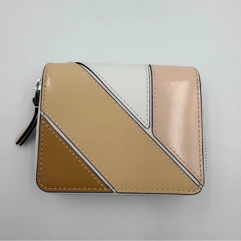 Tory Burch Emerson Color Block Leather Mini Wallet NWT